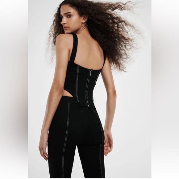 Zara Denim Corset Two Piece Set - Picture 4 of 9